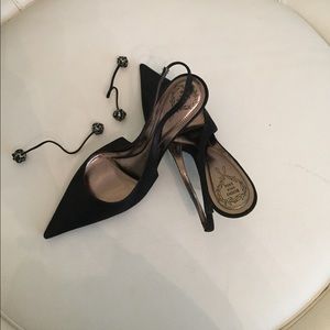 Classic leather brand name heels